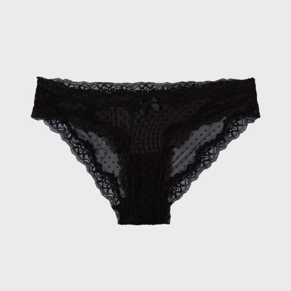 Picture of Black Dotted Bikini Bottoms