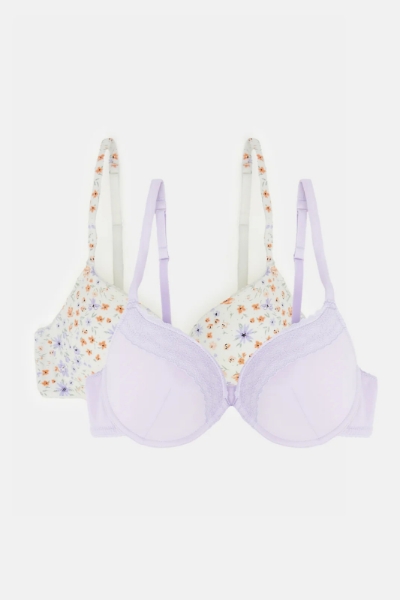 Saten ve Dantelli Raflı Sütyen - Gruplu resmi